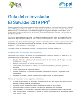 El Salvador PPI Interview Guide