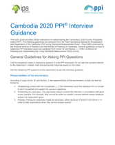 Cambodia PPI Interview Guide